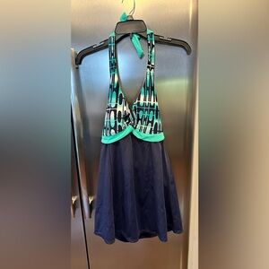 New NWT Islander blue swimdress swimsuit bathing suit size 14